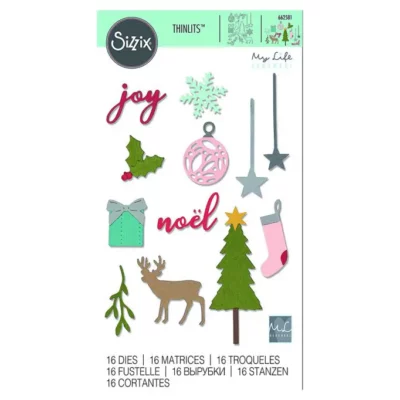 SIZZIX REZAČ 16PK NOVOGODIŠNJI MOTIVI 662581