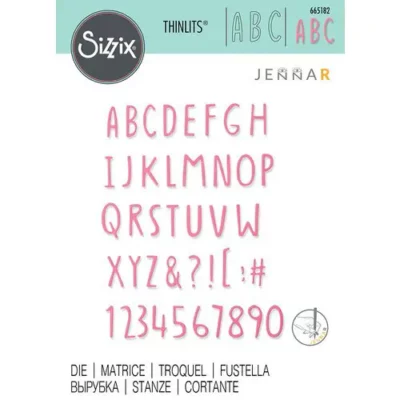 SIZZIX REZAČ HAND DRAWN ALPHABET 665182