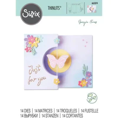 SIZZIX REZAČ LEPTIR ČESTITKA 14PK 665074