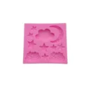 SILIKONSKI KALUP 1472 ZVJEZDICE, OBLAK, MJESEC 8,8x8,2x1cm