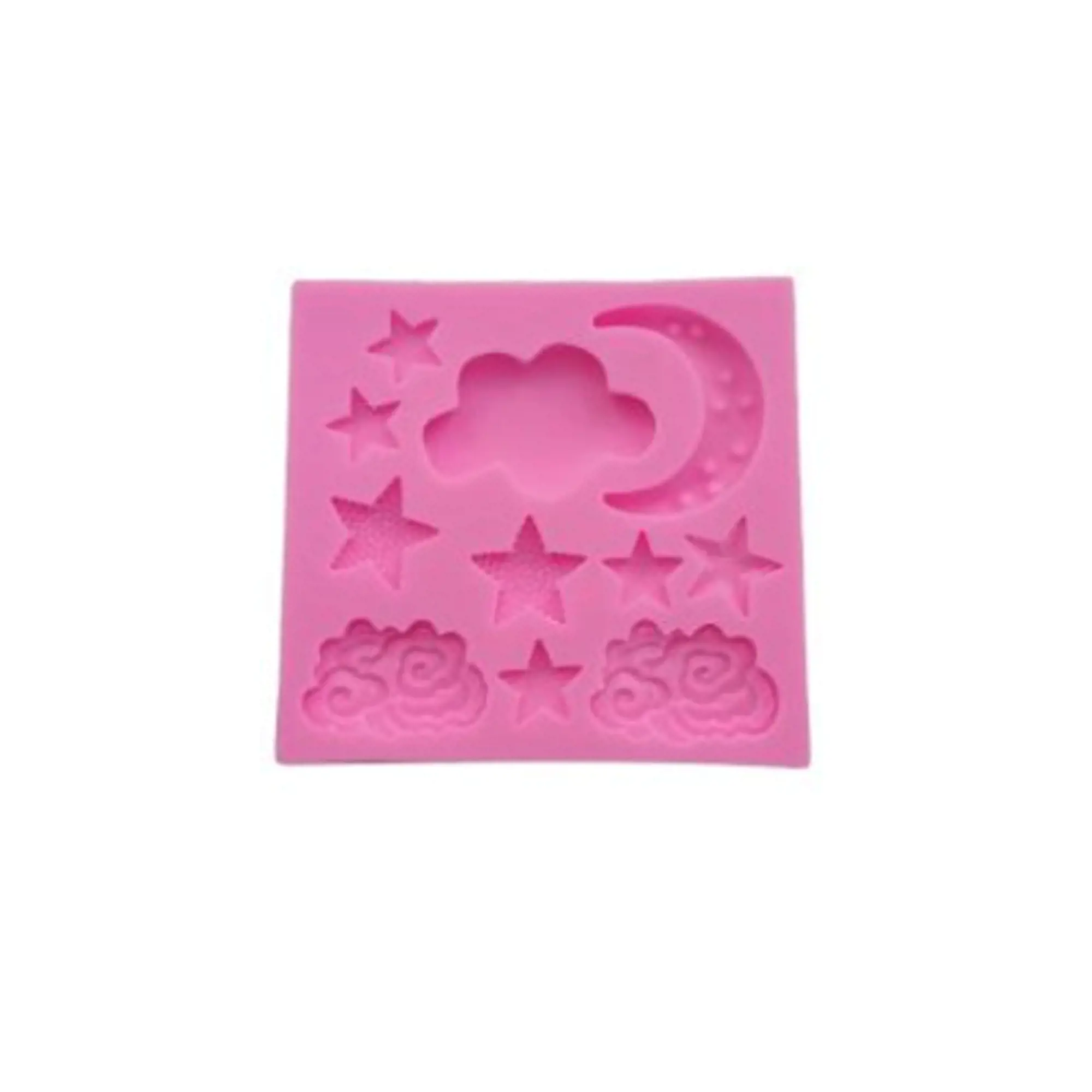 SILIKONSKI KALUP 1472 ZVJEZDICE, OBLAK, MJESEC 8,8x8,2x1cm