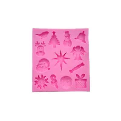 SILIKONSKI KALUP 1765 PRAZNIČNI MOTIVI 10,6x11,8x0,9cm