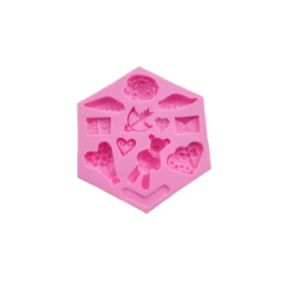 SILIKONSKI KALUP 1982 MEDO, SRCE, STRIJELA 11,8x10,2x1,7cm