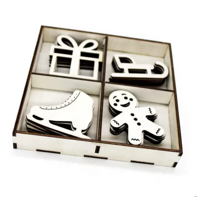 DRVENI ORNAMENTI “ZIMSKA ČAROLIJA” 6cm