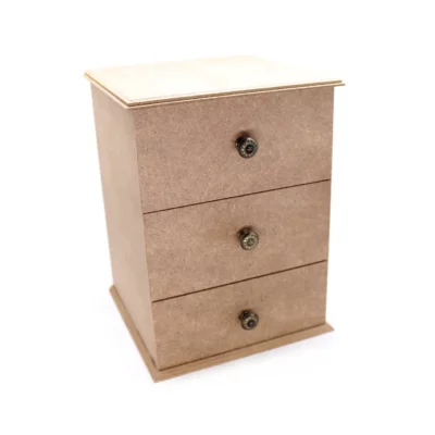 MDF KUTIJA SA TRI LADICE 16x16x23cm