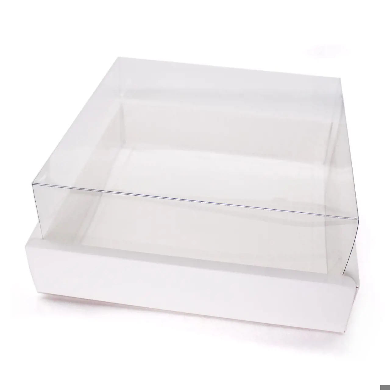 PAPIR KUTIJA KVADRATNA PROZIRNA 24,5x24,5x15cm