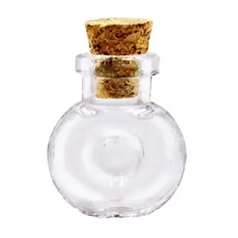 STAKLENA BOČICA SA PLUTOM 2cm OKRUGLA