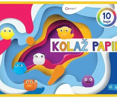 PAPIR KOLAŽ B5 SAMOLJEPLJIVI 10 BOJA CONNECT