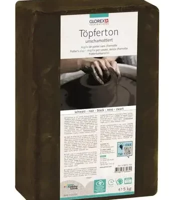 GLINA ZA VAJARSTVO 5kg CRNA BEZ ŠAMOTA