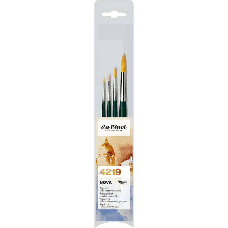 KISTOVI DAVINCI NOVA SYNTHETIC BRUSH SET 4/1